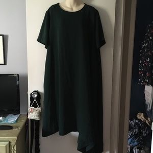New ROUCHA Hunter Green Crepe Dana Dress D